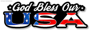 God Bless USA Pro America American Flag Patriotic Freedom Liberty Sticker Decal 6" - OwnTheAvenue
