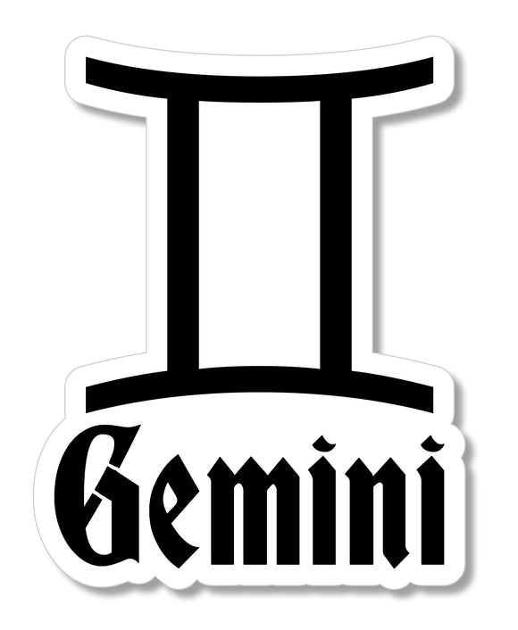 Gemini Zodiac Logo Astrological Astrology Car Truck Vinyl Sticker Decal 3.75