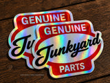 x2 Genuine Junkyard Parts JDM Drifting Racing Holographic Sticker Decals 3"