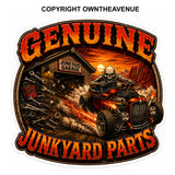 x2 Genuine Junkyard Parts Mechanic Toolbox Garage Vinyl Sticker Decals 3"