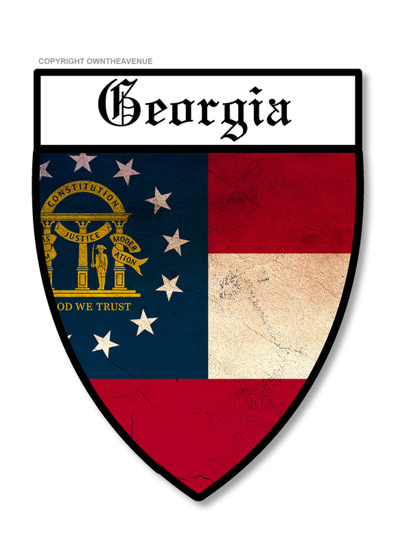 Georgia Badge Logo Vintage Style Car Truck Vinyl Sticker Decal 3.5