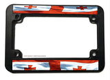 Georgia GA Flag Vintage Style Motorcycle License Plate Frame - OwnTheAvenue