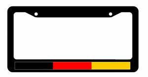 German Flag Colors Stripe Racing Drifting Car Truck License Plate Frame