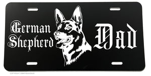 German Shepherd Dad Dog Puppy Love License Plate Cover Model-018