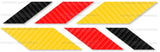 2Pcs German Stripes Carbon Vinyl Racing Germany Euro Vinyl Sticker Decals 5" - OwnTheAvenue