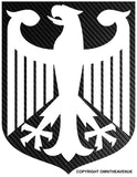 German Germany Coat of Arms Carbon Vinyl Print Racing V02 Sticker Decal 4" - OwnTheAvenue