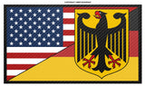 Germany USA American World Country Flag Carbon Print Sticker Decal 3.5" - OwnTheAvenue
