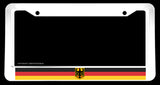 German Germany World Country Flag White License Plate Frame - OwnTheAvenue