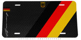 German Germany Flag Sport Stripe Euro Racing Carbon Fiber Style Metal License Plate - OwnTheAvenue