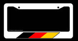 German Germany Flag Stripe V02 Auto White License Plate Frame - OwnTheAvenue