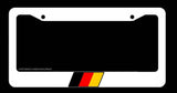 German Germany Flag Stripe V01 Auto White License Plate Frame - OwnTheAvenue
