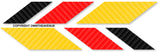 2Pcs German Stripes Carbon Vinyl Racing Germany Euro Vinyl Sticker Decals 5" - OwnTheAvenue