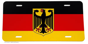 Germany German Euro Flag Car Truck License Plate Cover Model-764