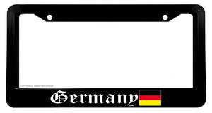 Germany German Euro Flag Car Truck License Plate Frame Model-764