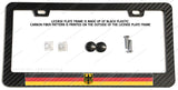 German Germany World Country Flag Carbon Fiber License Plate Frame - OwnTheAvenue
