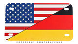 German Germany USA American World Country Flag Motorcycle Metal License Plate