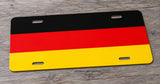 German Germany World Country Flag Model V01 Metal License Plate