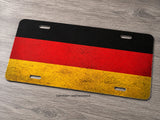 German Germany Flag Rustic Style Metal License Plate