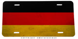 German Germany Flag Rustic Style Metal License Plate