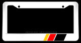 German Germany Flag Sport Racing Stripe Drifting Model V001A White License Plate Frame (Copy) - OwnTheAvenue
