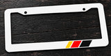 German Germany Flag Sport Racing Stripe Drifting Model V001A White License Plate Frame (Copy) - OwnTheAvenue