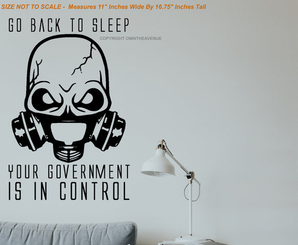 Government Illuminati New World Order Wall Decor Decal - 16.75