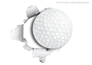 Golf Ball Funny Joke Sports Hole In Wall Art Car Truck Bumper Sticker 3.5" - OwnTheAvenue