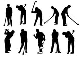Golf Golfing Golfer Vinyl Decal Sticker Pack Lot of 10 - 2" Each - OwnTheAvenue