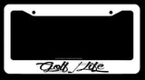 Golf Life Golfing Golfer Birdie Par Funny White License Plate Frame - OwnTheAvenue