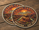 2 Pack Grand Canyon National Park Arizona Car Truck Bumper Vinyl Sticker Decals 4"