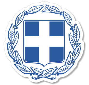 Greek Coat of Arms Greece flag GRC GR car truck bumper vinyl sticker decal 4"