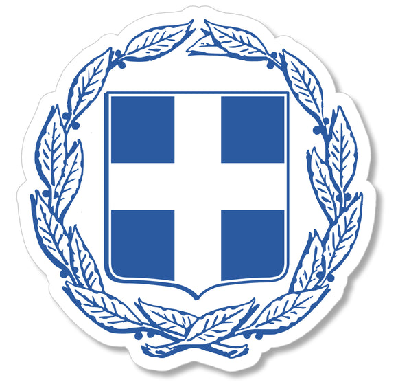 Greek Coat of Arms Greece flag GRC GR car truck bumper vinyl sticker decal 4