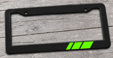 Green Sport Racing Stripe Drifting Model V001A Black License Plate Frame - OwnTheAvenue