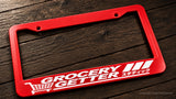 Grocery Getter JDM Racing Drifting Japanese Kanji Humor Red License Plate Frame - OwnTheAvenue