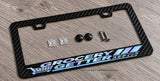 JDM Grocery Getter Kanji Racing Glow In The Dark Carbon Fiber License Plate Frame