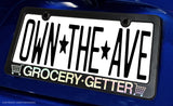 Grocery Getter JDM Humor Joke Holographic Oil Slick License Plate Frame - OwnTheAvenue