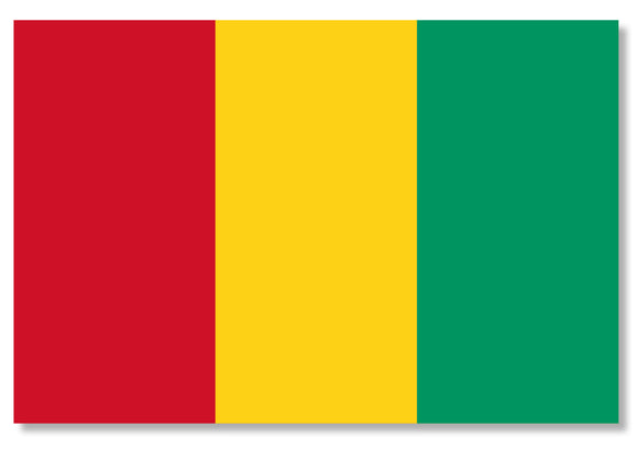 Guinea World Country Flag Vinyl Sticker Decal 3.5