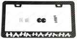 Hahaha Joker Funny Humor Carbon Fiber License Plate Frame - OwnTheAvenue