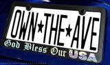 God Bless USA Pro American Flag Patriot Hologram Oil Slick License Plate Frame - OwnTheAvenue