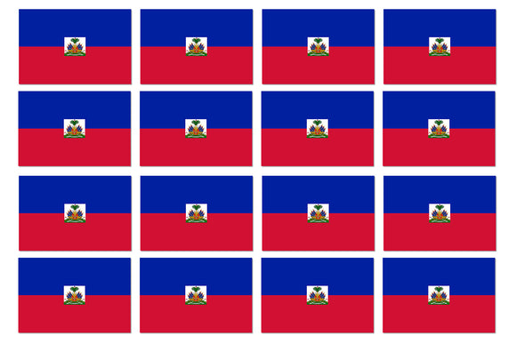 x12 Haitian Haiti flag HTI HT Car Truck Window Bumper Vinyl Sticker Decals 2