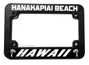 Hanakapiai Beach Hawaii Motorcycle License Plate Frame