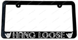 Hang Loose Shaka Surfing Hawaii Hawaiian Slim License Plate Frame - OwnTheAvenue