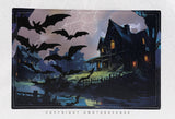 Haunted House Bats Goth Iron On Patch - OwnTheAvenue