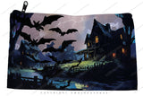 Haunted House Bats Goth Make Up Bag - OwnTheAvenue