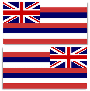 x2 Hawaii HI State Flag Car Truck Window Bumper Laptop Cooler Sticker Decal 4"