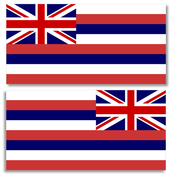 x2 Hawaii HI State Flag Car Truck Window Bumper Laptop Cooler Sticker Decal 4