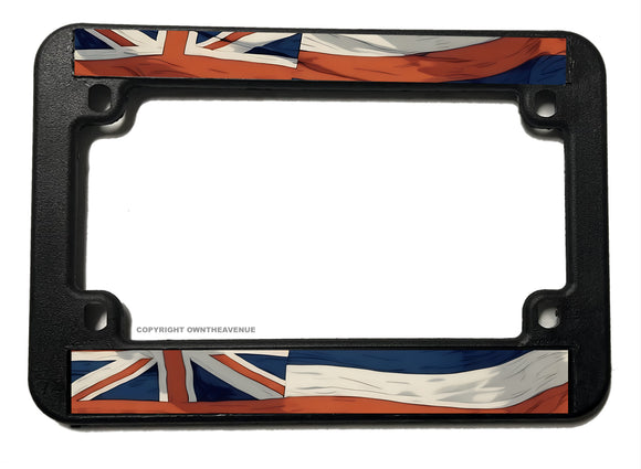 Hawaii HI Flag Wavey Art Style Motorcycle License Plate Frame - OwnTheAvenue