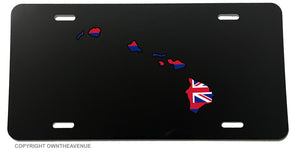 Hawaii Flag Hawaiian Island Map Truck Car License Plate Cover Model V1 - OwnTheAvenue
