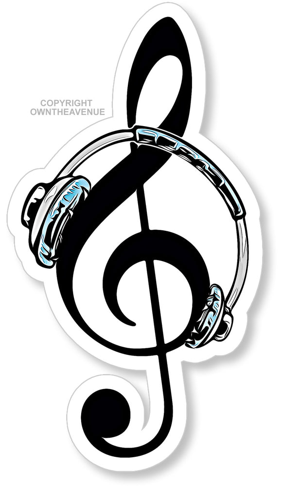 Music Note Headphone Music Lovers Car Truck Laptop Sticker Decal 4