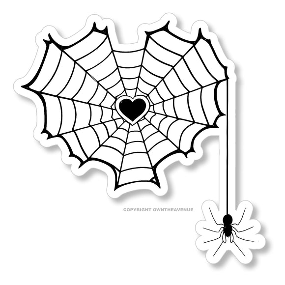 Spiderweb Heart Car Truck Window Bumper Laptop Vinyl Decal Sticker 4